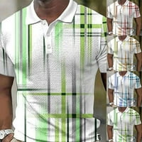 Muški ležerne pruge Staklene majice s majicama kratkih rukava majica mišića majica