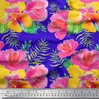 Soimoi Blue Rayon tkanina cvjetna cvjetna tiskana tkanina od dvorišta široko