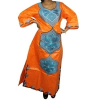 Afričke haljine za plus veličinu Žene Elegantne vezene etničke haljine sa šalom