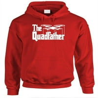 Quadfather - Hoodie Fleece pulover, crvena, velika