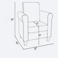 Lohoms Moderna FAU kožna akcijska stolica Uzbučena ručna stolica udobna jednostruka kauč na razvlačenje