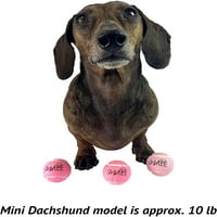 Midlee Mini 1.5 Skvim tenis kuglice za pse - ružičasta - set od 6