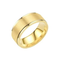 Huachen Wedding Band u titanijumskim prstenom za vjenčani prsten za angažman prsten zlato 11