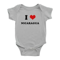 Heart Nikaragva voli Nikaragvu smiješnu baby rhoper