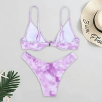 Žene Tie-Dye Ispis Graffiti Bikini Push-up kupaći kostimi za kupaće odjeće