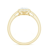 Ovalni moissinitetni prsten moissanite, dizajnerski zaručni prsten za žene, 14k žuto zlato, SAD 12.00