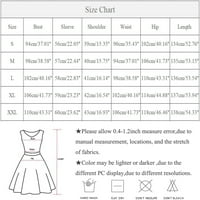 Ženska modna ležerna temperatura labav lanac Geometrijski print Dug rukav haljina majica duga haljina
