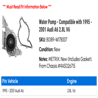 Vodena pumpa - kompatibilna sa - Audi A 2.8L V 2000