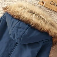 Itsun ženski kaput topla jakna vitka zimska parka džepovi dukseve dugim vrhovima plava l