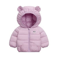 Durtebeua Toddler Djevojke Jakna s kapuljačom Zip Zip Držite zimsku topla jaknu za djevojčice za dječake