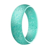 Duhgbne Fashion Silikonski prsten široki prsten joga prsten Sportski prsten Pearl Svijetle silikonske