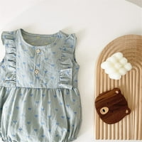 Toddler Baby Girls Penjačka odjeća za puzanje odjeće Onesie Proljeće i ljetna ženska odjeća Ljubav izvezeni