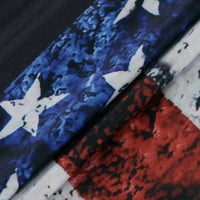 Muška majica Ljeto Retro American Zastava unakrsne grafičke majice Patriotsko vježbanje mišića Bluza Crew Neck Tee