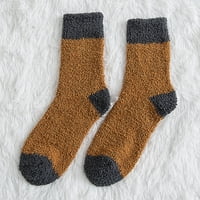 Ženske čarape Zimska koralja Srednja cijev za spavanje kućnih solidnih čarapa za žene