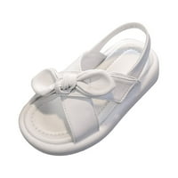 FESFESFES Ljetne sandlas za cipele za mališane djevojke slatke pune boje luka bez klizanja mekane jedino
