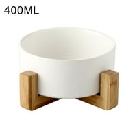 Keramička zdjelica za kut za kut za kućne ljubimce sa antiklizačkim drvenim štandom Protect Cervical
