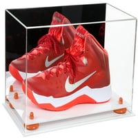 Akrilik velika futrola za prikaz cipela za košarkaška cipela nogometni nogometni nogometni sa ogledalom, narančastim bojlerima i bijelom bazom