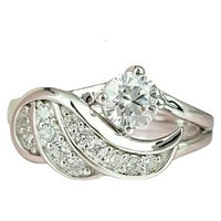 Wozhidaoke prstenovi za žene cirkonski dijamantni prstenovi europski i američki modni anđeonski dijamantni