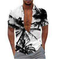 Pyju muns havajske majice kratki rukav dolje majica Vintage Palm stabli Ispis Aloha Thirt Ležerne prilike