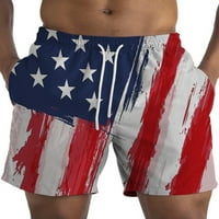 Groanlook Muška plaža Kratke hlače 4. jula Summer Hlatke Američka zastava Štampana labava gužva DIJELOVI