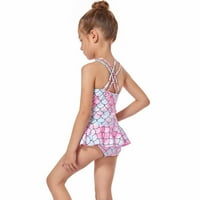 Lovskoo Jedan kupaći kostim za djevojčice BABY Wimress Dečijevska suknja za rezanje bez rukava bez rukava,