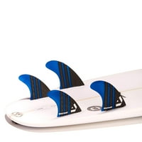 Dorsal Carbon Hexcore Quad Surfboard Fins FCS Base Plava