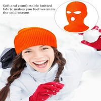2-rupa pletena pokrivača punog lica, zimska balaclava toplo pleteni beski za sportove na otvorenom