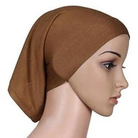 LUDLZ Žene pune boje pamučne kape elastična prozračna glava ispod šal šal šal