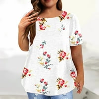 Ljetni vrhovi ženske plus veličina casual kratkih rukava prevelizirana DRESSY poslovna labava bluza modne majice za žene