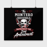 Prezime Montero poster - Domaćinstvo zaštićeno 2. drugom Amandmanom - Personalizirani ljubitelji pištolja