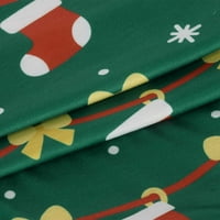 Blueeeeeek božićni muški zapisani bluza vrhovi + hlače Porodica podudaranja pidžama