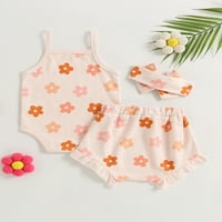 Wassery Baby dojenčad djevojke ljetne odjeće cvjetni print bez rukava bez rukava na vrhovima vrata sa