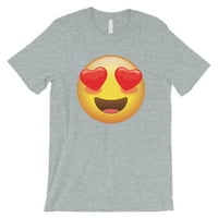 Emoji-Heart Eyes Muške sive u ljubavi postignula je Halloween majicu