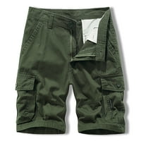 TAWOP Ljetne kratke hlače Veliki i visoki kratke hlače Muška čvrsta džepna vojska zelena 10