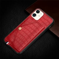 Toyella Pure Boja Jednostavna višefunkcionalna kartica Telefon Crveni iPhone 11PRO MAX