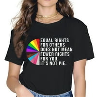 Žene vrhovi LGBTQ gay & lezbijski duginski citat Pride majica Ponosni mjesec majica casual kratkih rukava