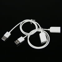 DEYUER bijeli PVC metalni USB 2. muški do ženskog proširenja adaptera kabela 3ft