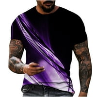 Clearsance Majice kratkih rukava za muškarce Moda Ležerne prilike za ispis Blok O-izrez Slim Fit Majica