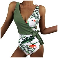 SHPWFBE kupaći kostimi Ženski kupaći kupaći kostimi na plaži Print V-izrez cvjetni kupaći kostimi Tankinis