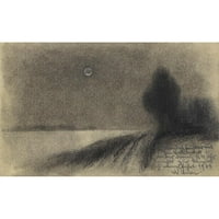 Karl Wiener Black Ornate uokviren dvostruki matted muzej umjetnosti pod nazivom: Mondes Eclipse u punom