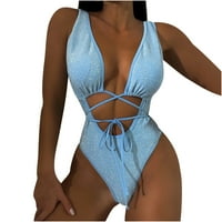 Plus size za žene za žene Bikini String Havaiian Backess Beach Beach odjeća modna kolima za kovanje