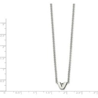 Polirano slovo od nehrđajućeg čelika V 18in sa 2in ext ogrlica izrađena u Kini SRN2497V-18