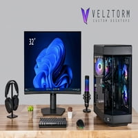 Velztorm Black Praeti Gaming Desktop, AIO, RGB ventilatori, 1000W PSU, WiFi 6e, win Pro) Velz0085