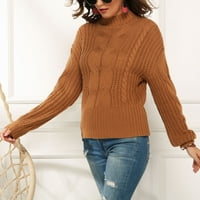 Ženski džemperi Ležerne prilike Plit Pulover vrhovi dugih rukava kornjača izrez Solid color džemper