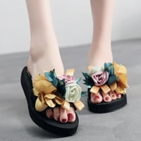 Papuče za žene Neklizajuće ženske plaže cvijeće klinovi Bohemijske cipele Sandale Ljetne ženske papuče