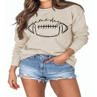 Paille žene dugih rukava topla majica vrećice zimske vrhove fudbal tiskani jesenski pulover dukserica