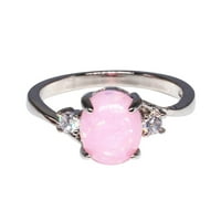 Ženske djevojke osjetljivi prsten ovalni rez vatre Opal dijamantski nakit za rođendan poklon mladenka