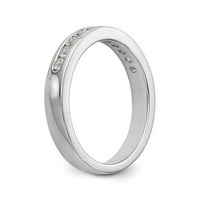 Čvrsta platina 11-kamena dijamantna kanala vjenčani prsten sa CZ kubičnom cirkonije veličine 7.5