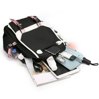 Punjenje priključka za protu kratke ruksak laptop za muškarce za muškarce Žene Business Travel Torba za notebook