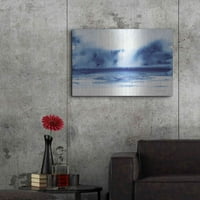 Luxe Metal Art 'ocean plava IV' Alan Majchrowicz, metalna zida Art, 36 x24